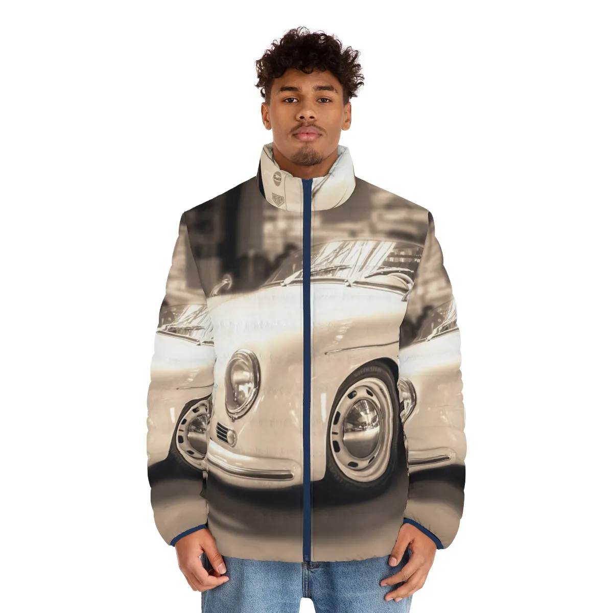 356 Sepia Puffer Jacket: For the Vintage Car Enthusiast