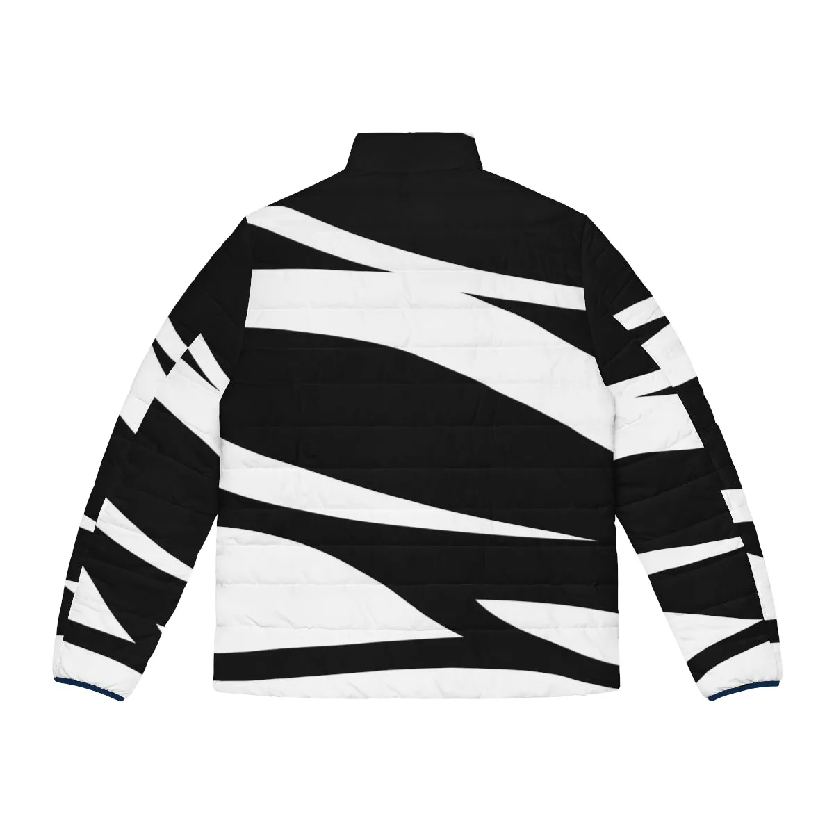 Abstract Art Puffer Jacket - Waves of Pleasure