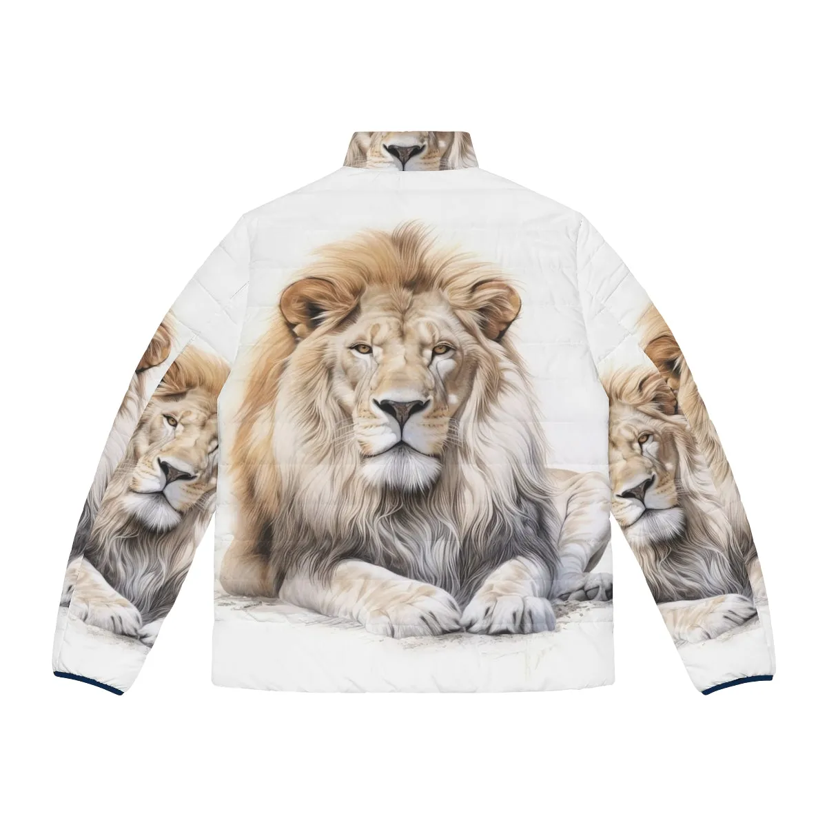 African Lion Puffer Jacket | Wildlife Nature Designs