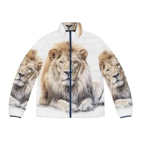 African Lion Puffer Jacket | Wildlife Nature Designs