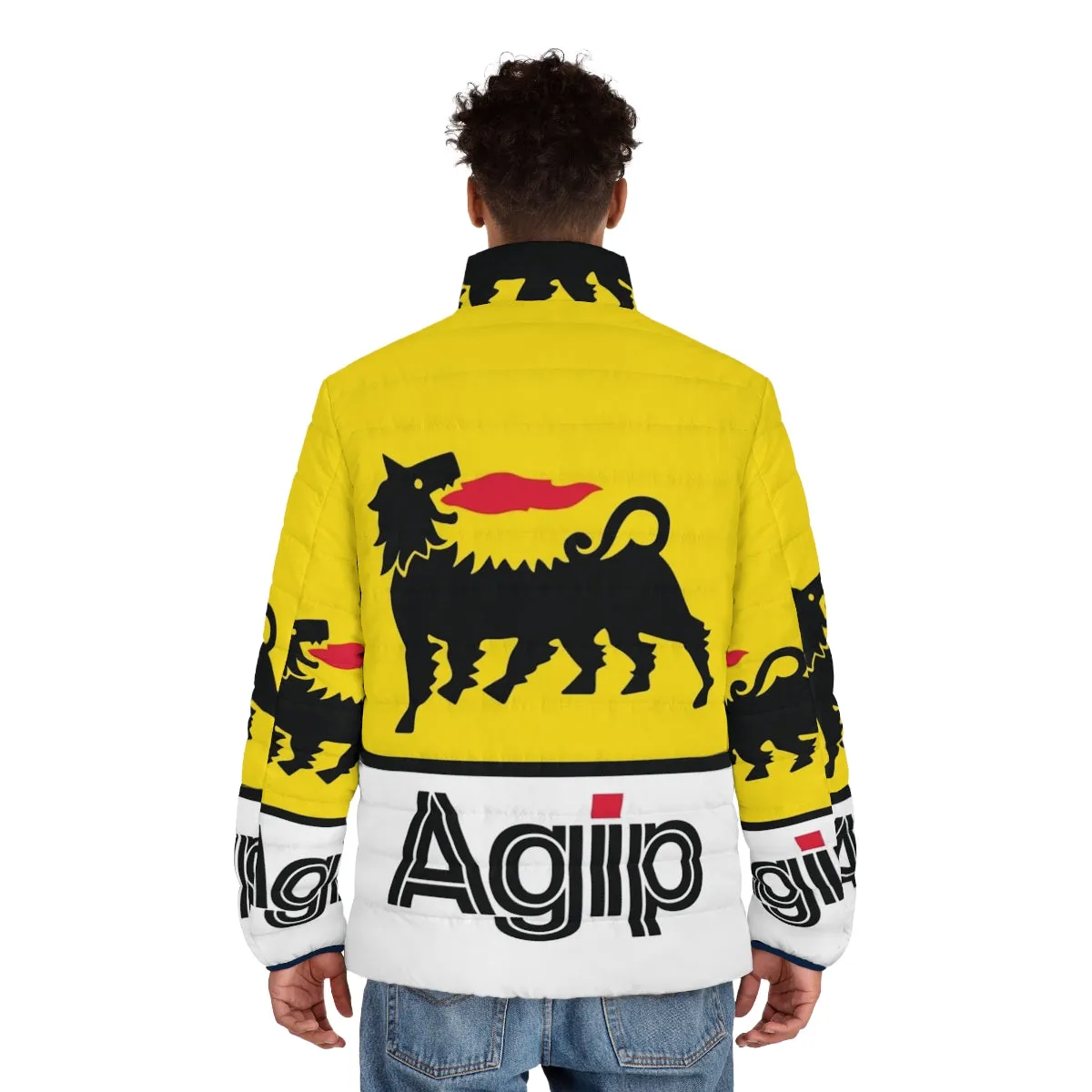 Agip Lubricants Logo 1968-1998 Italian Vintage Puffer Jacket