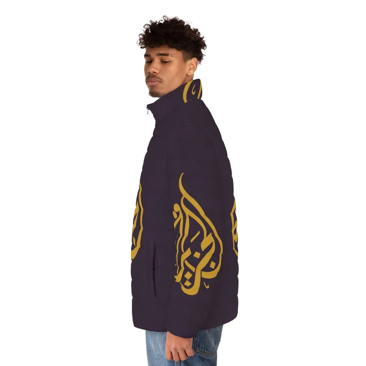 Al Jazeera Inspired Puffer Jacket - Unique Arabian Fashion for Winter