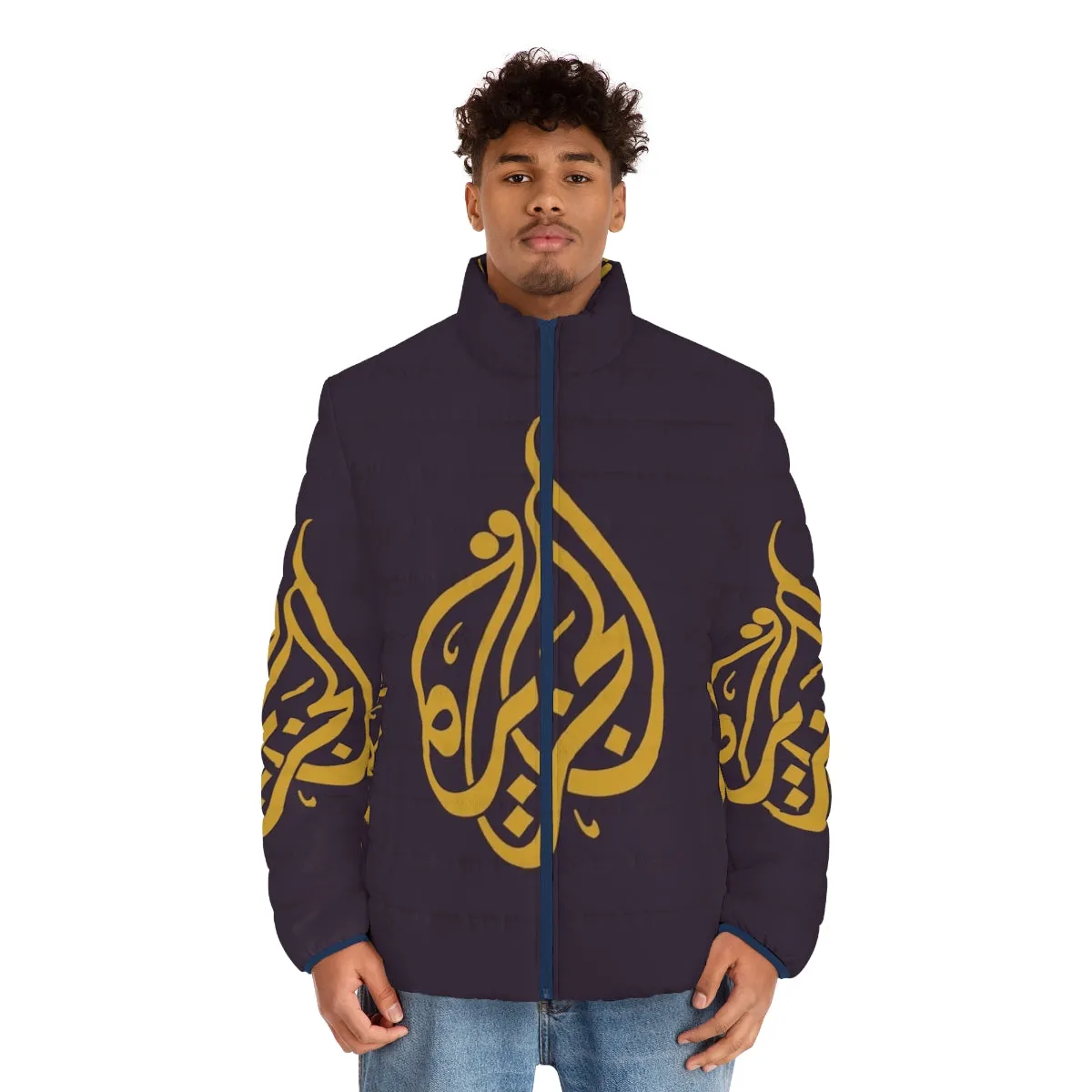 Al Jazeera Inspired Puffer Jacket - Unique Arabian Fashion for Winter
