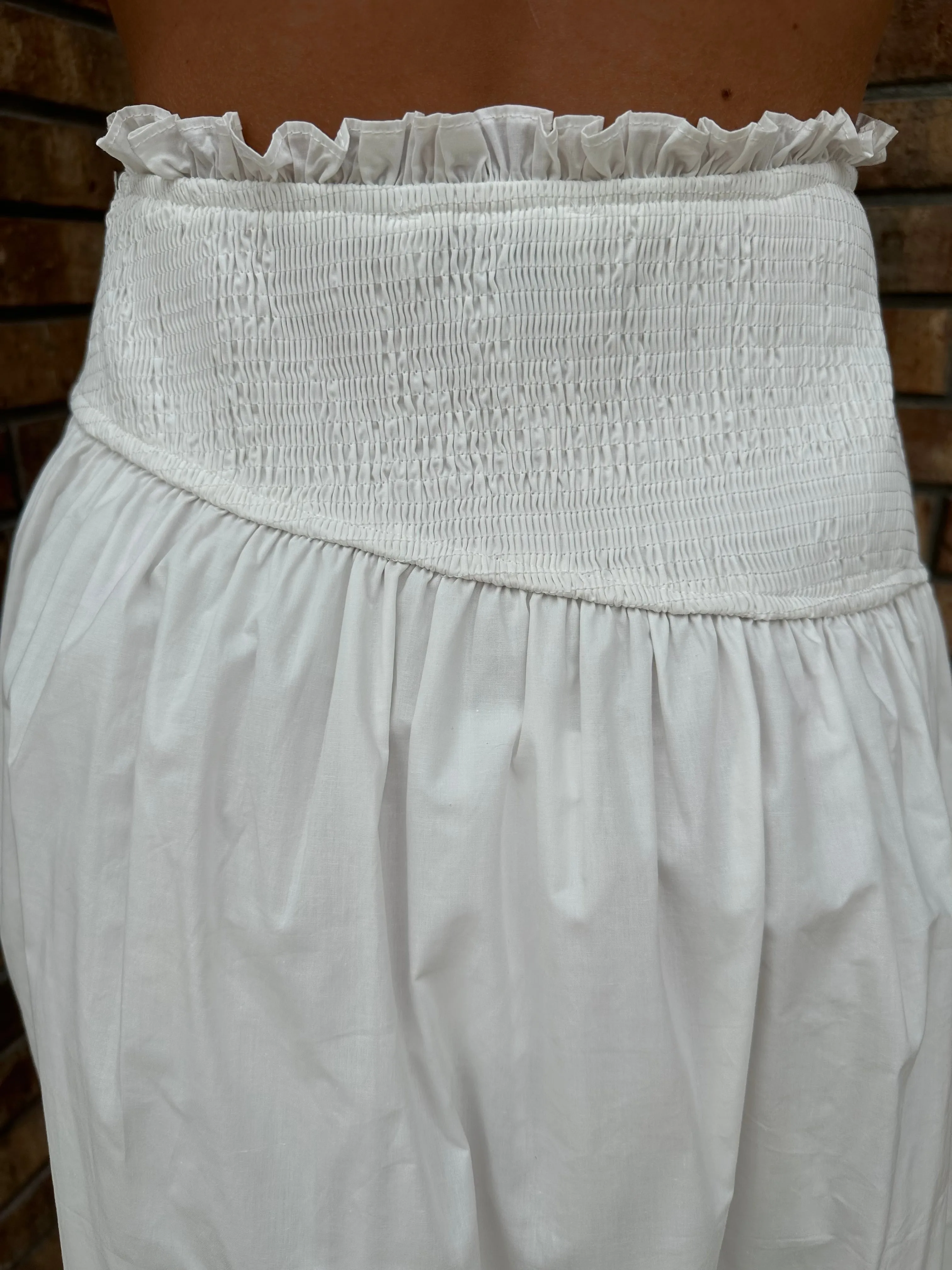 Audrey Ruched Midi Skirt