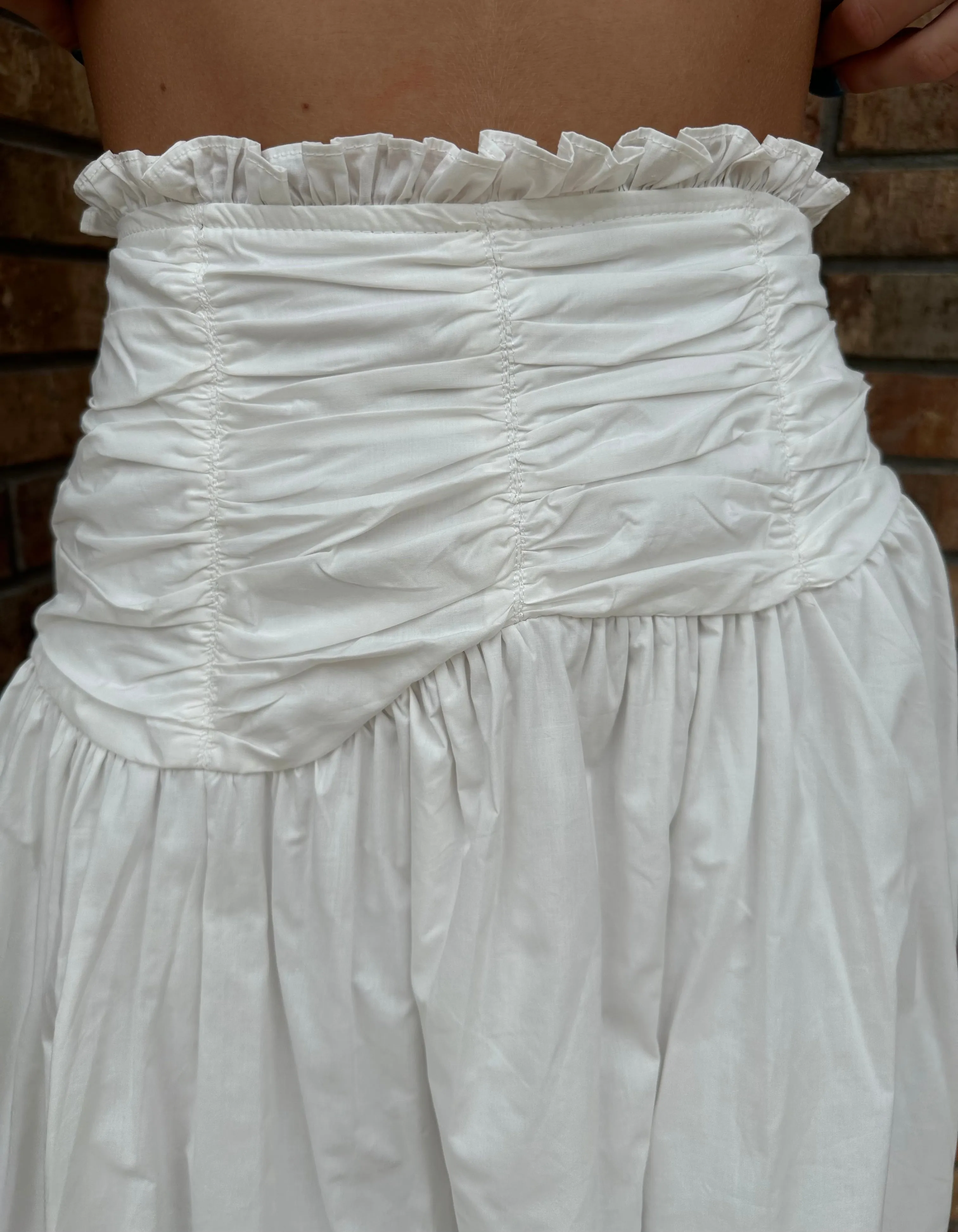 Audrey Ruched Midi Skirt