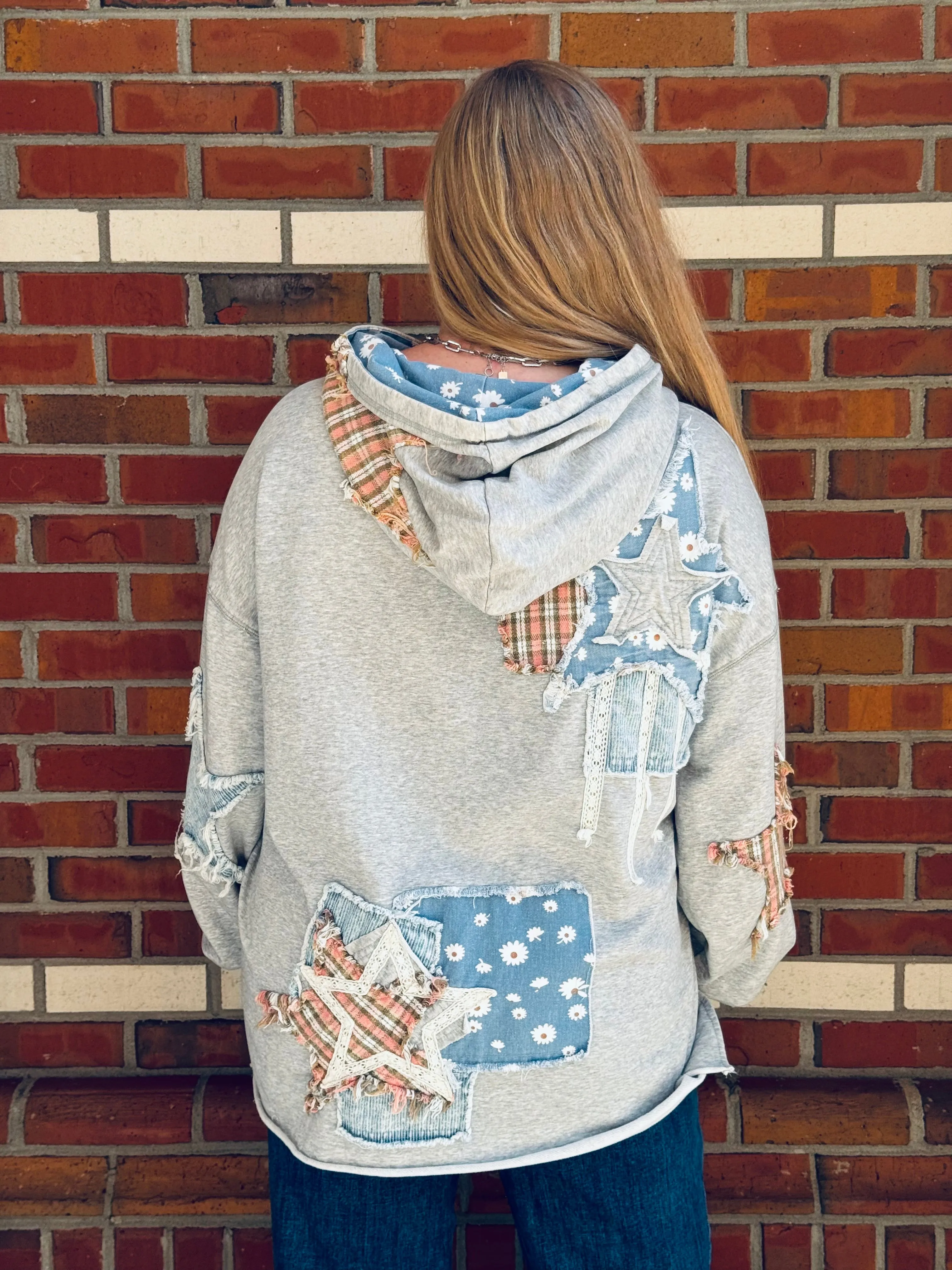 Be Yourself Patched Hoodie