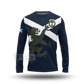 Bisset Tartan Lion Rampant Long Sleeve T-Shirt  Proudly Display Your Heritage with Alba Gu Brath and Clan Name