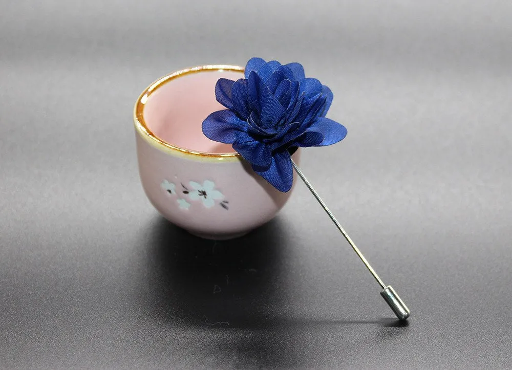 Blue Flower Lapel Pin