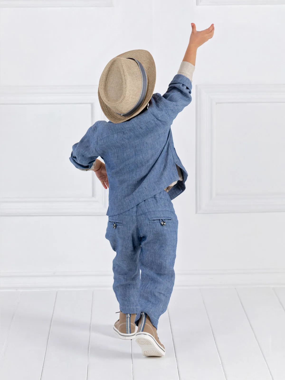 Boy's Linen Baptism outfit set 5pcs - BERND