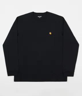 Carhartt Chase Long Sleeve T-Shirt - Dark Navy / Gold