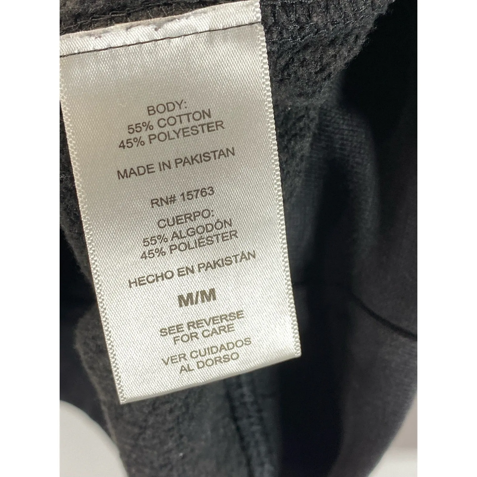 CHAMPION Men's Black Script Logo Patch Regular-Fit Pullover Hoodie SZ M