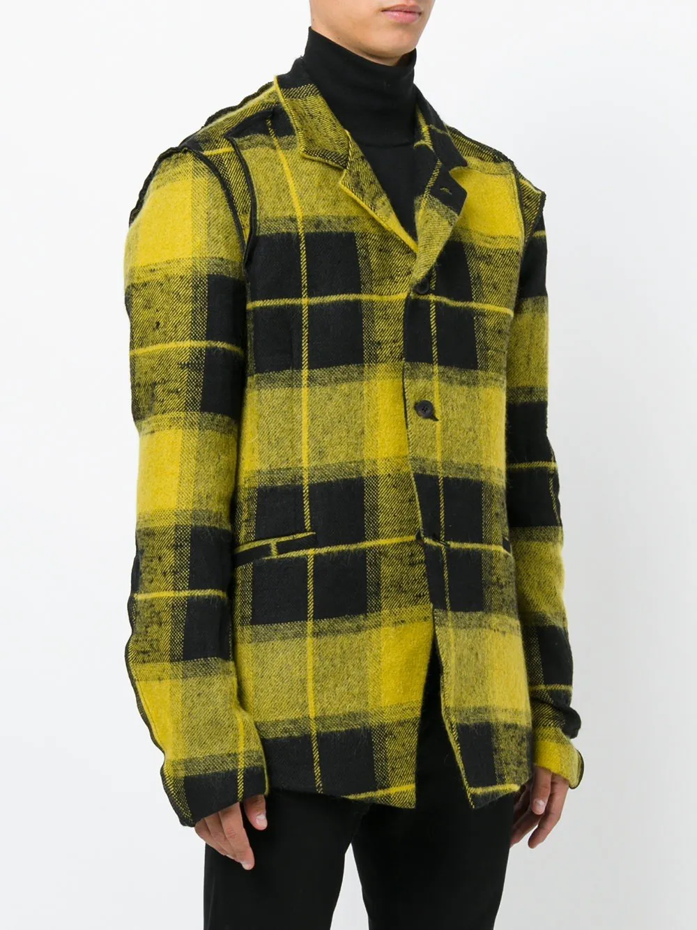 Checked Shirt Jacket Sulpher