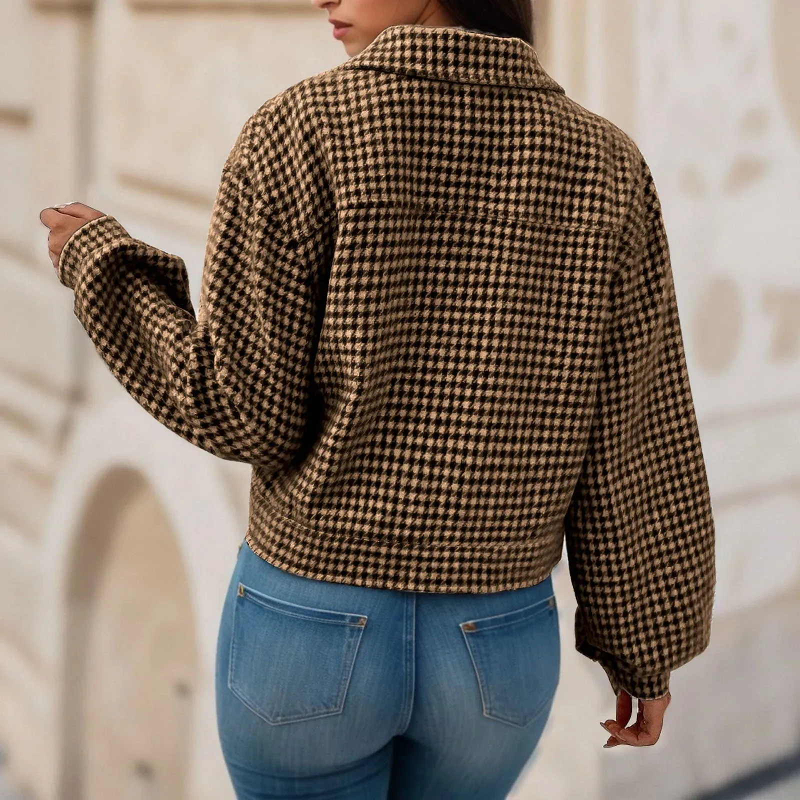 Chic Trendy Elegant Fashionable Versatile Classic Sophisticated Stylish Slim Jacket