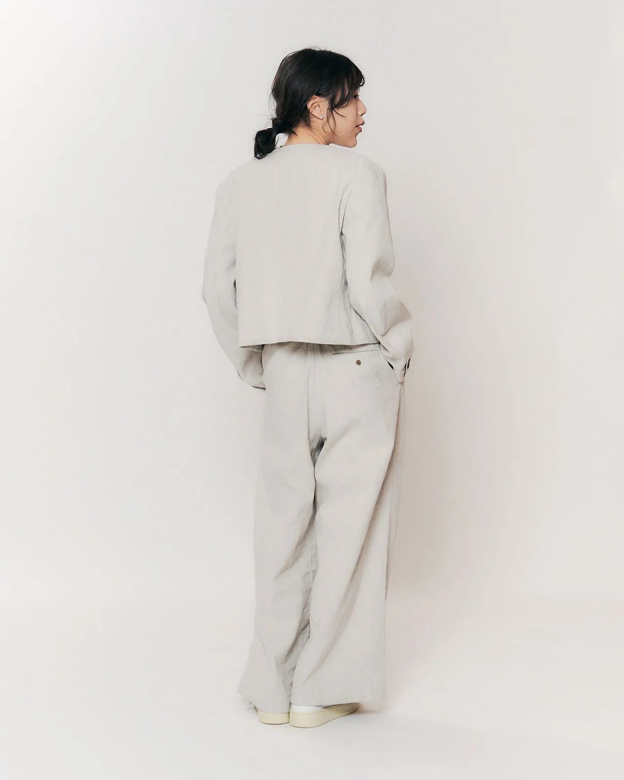 COTTON LINEN SHORT JACKET