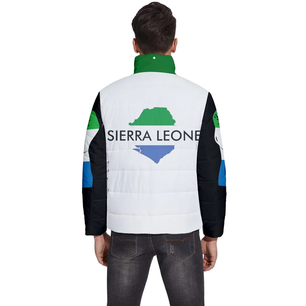 Custom DtheRebel Serria Leone Men's Puffer Bubble Jacket Coat