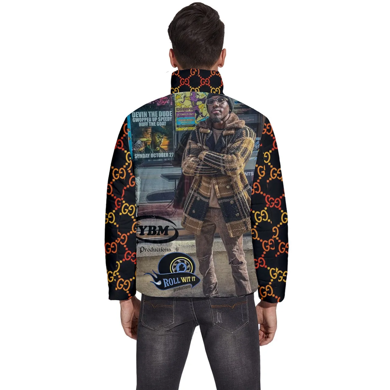 Custom $peedy Puffer Bubble Jacket Coat