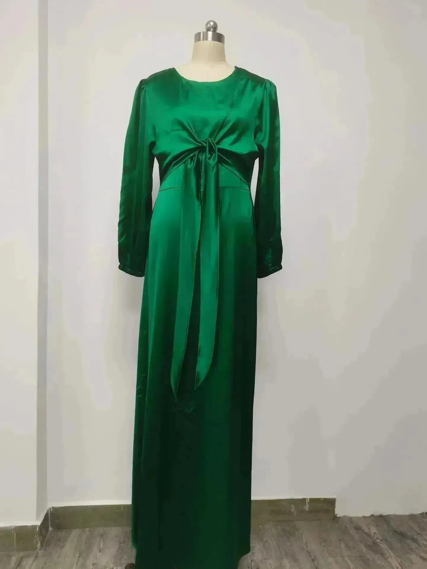 Dubai Middle East Kaftan Abaya Turkey Satin Dress.