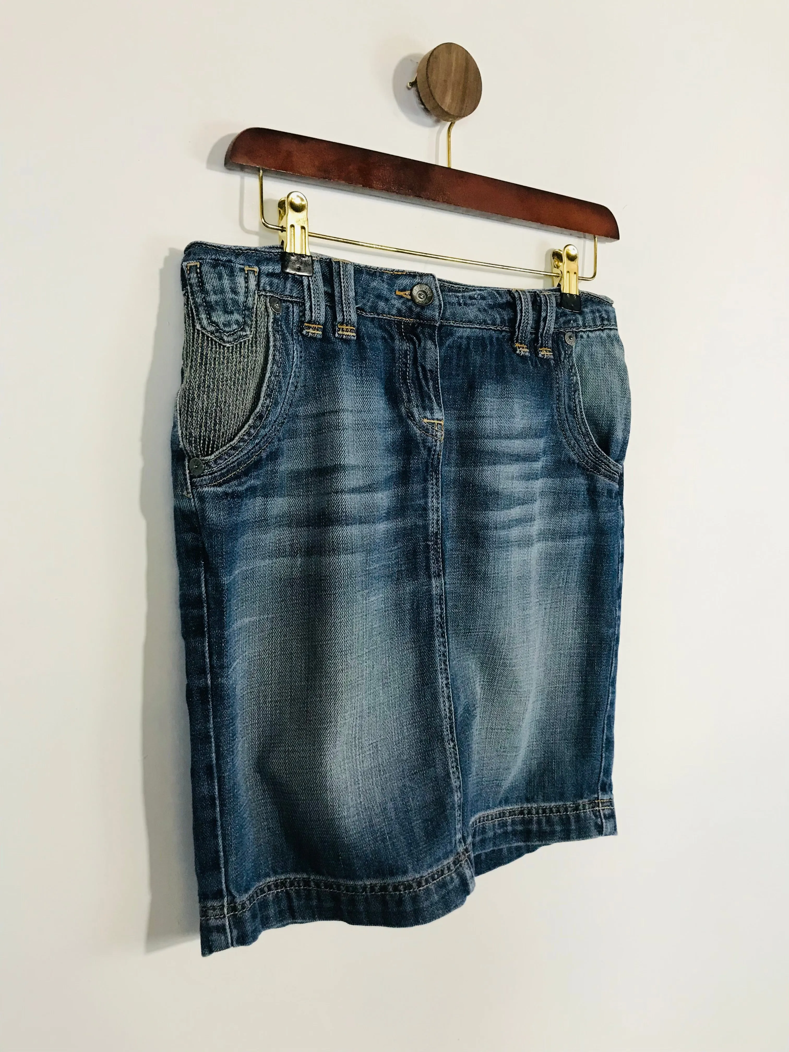 Fat Face Women's Boho Denim Midi Skirt | UK8 | Blue