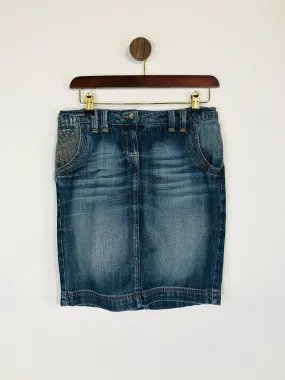 Fat Face Women's Boho Denim Midi Skirt | UK8 | Blue