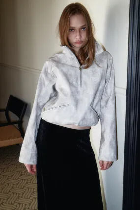 [GIMMETHEYOUNG] FW 24 G_ROUGH-WASHED LEATHER PULLOVER