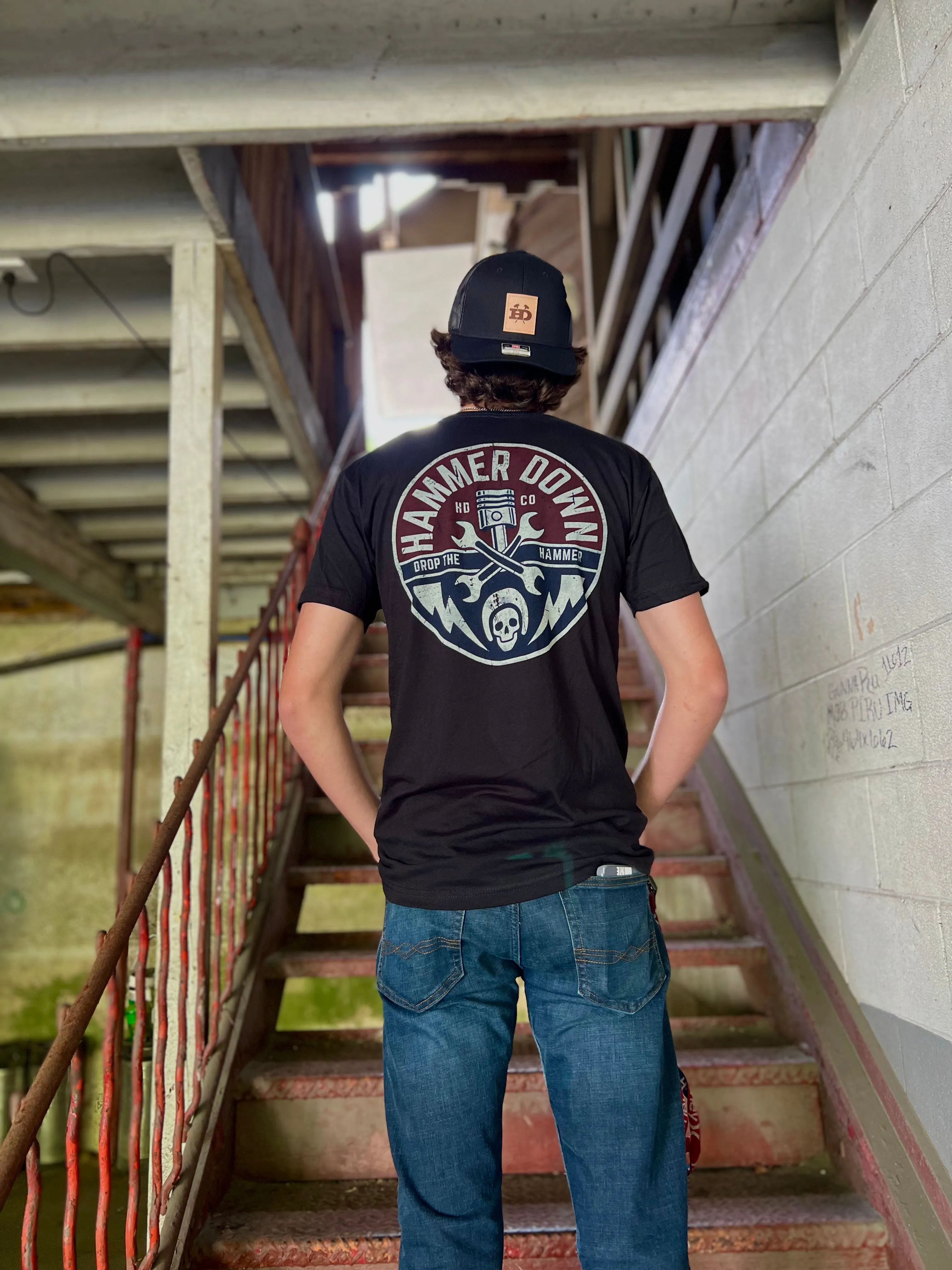 Hammer Down "Gear Head USA" Short Sleeve T-shirt - Black