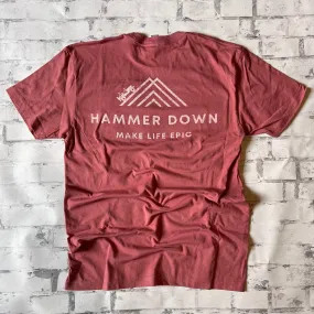 Hammer Down "Jeep Mountain" Short Sleeve T-shirt - Mauve