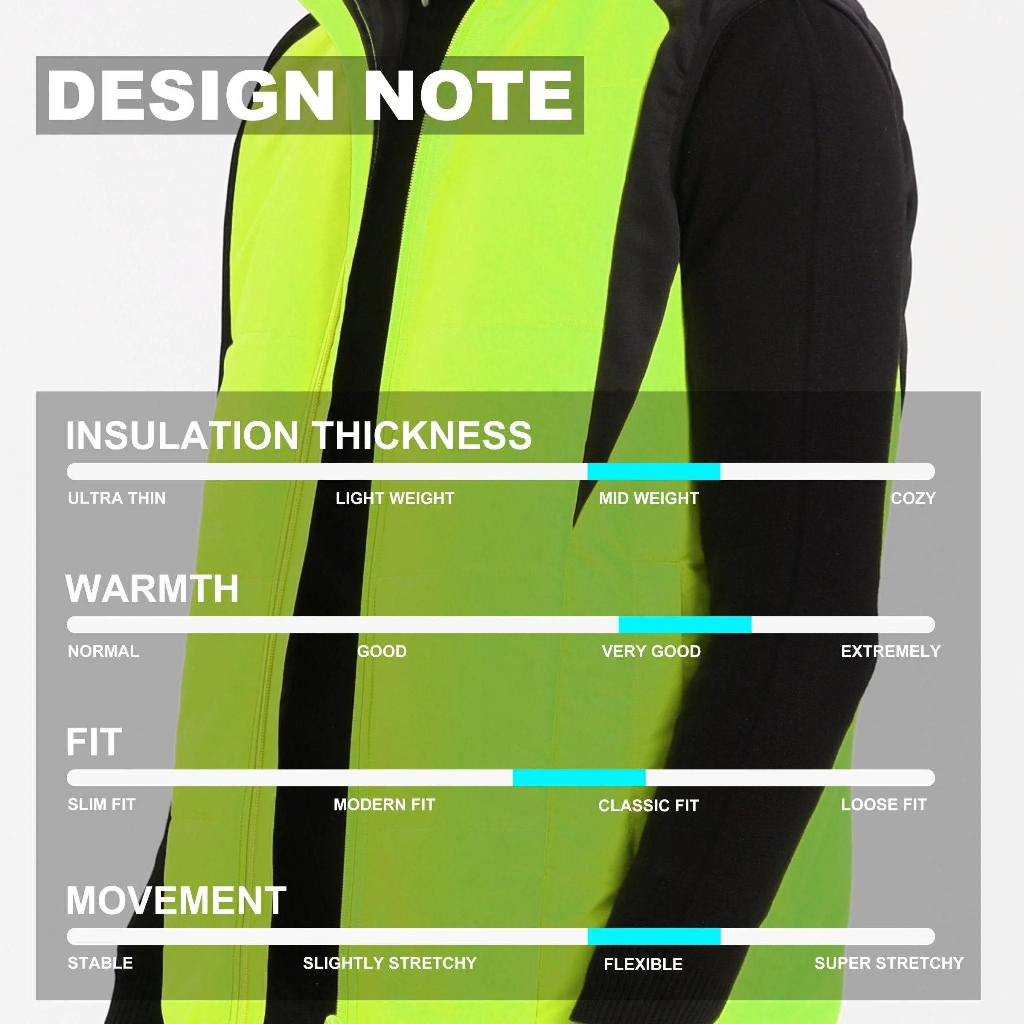 ISUSI Hi-Vis Puffer Vest, Insulated Workwear
