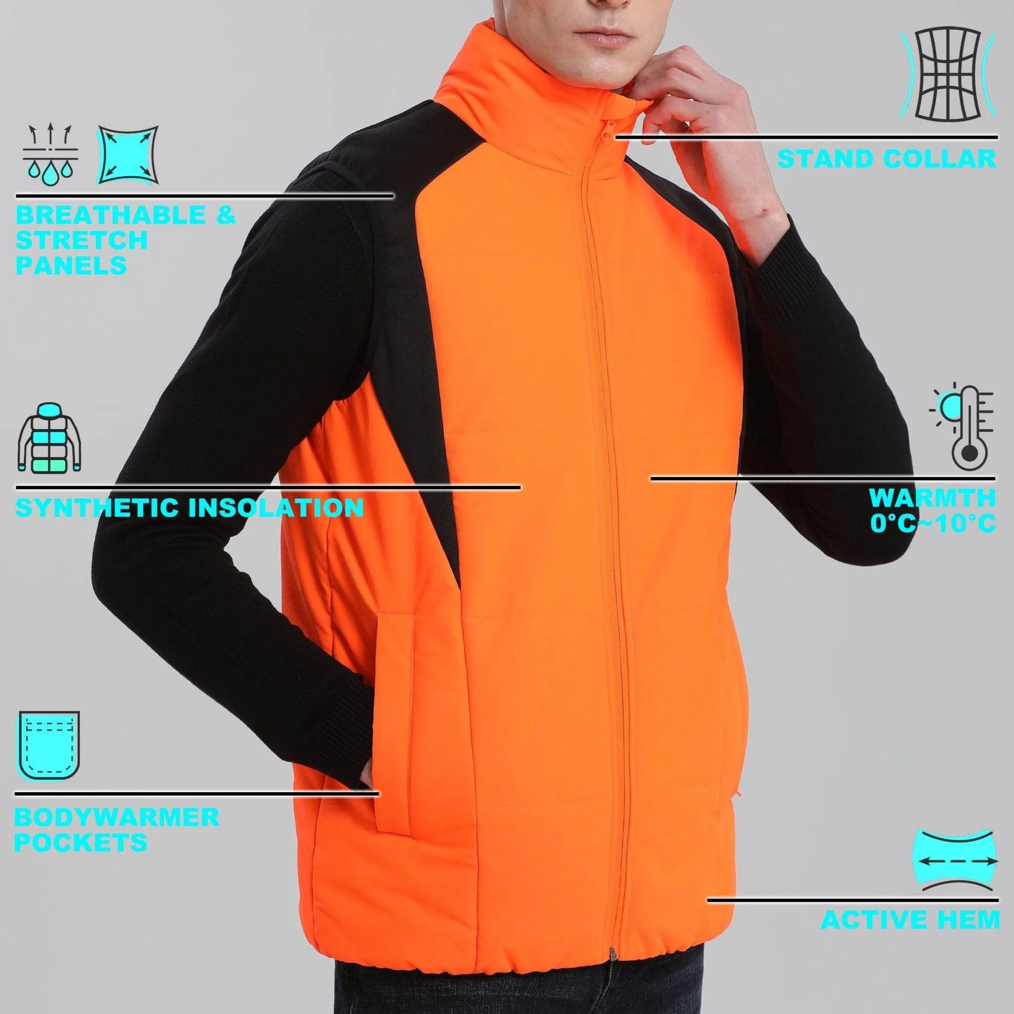 ISUSI Hi-Vis Puffer Vest, Insulated Workwear