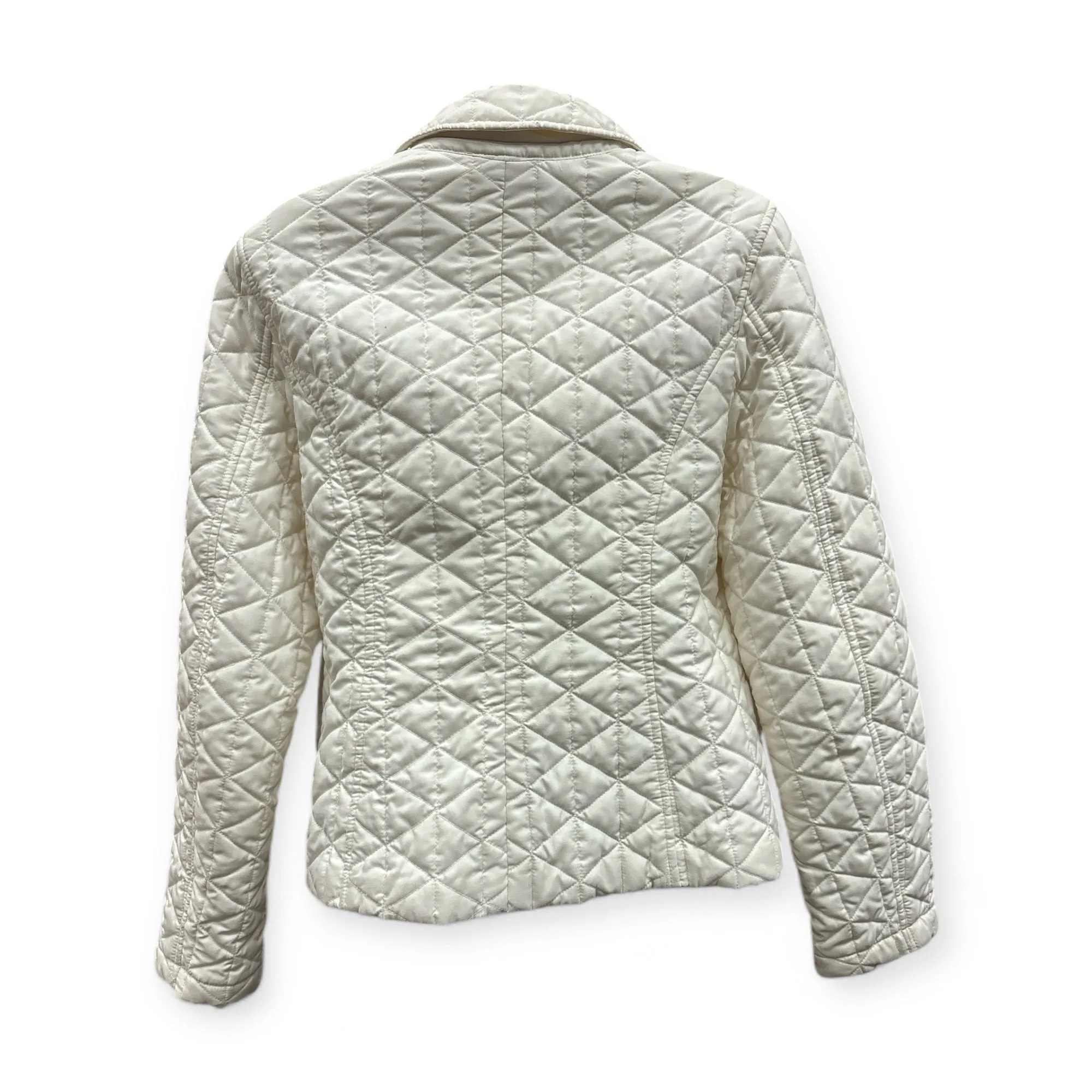 Jacket Puffer & Quilted By Ann Taylor In White, Size: 6