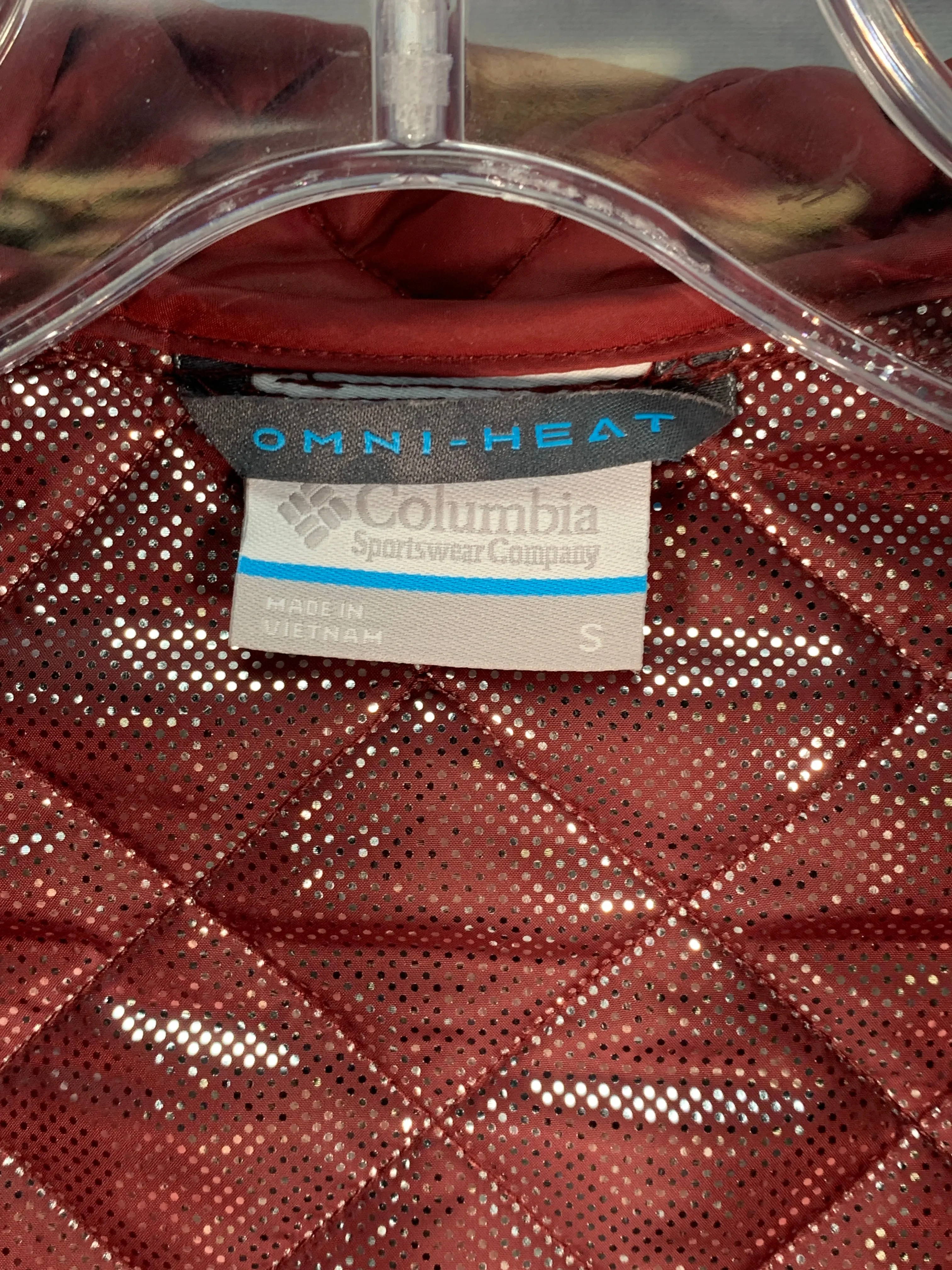 Jacket Puffer & Quilted By Columbia In Maroon, Size: S