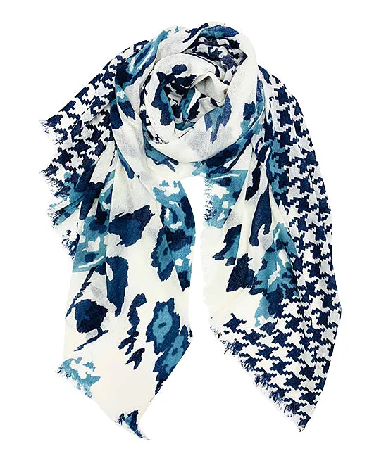 JC022515 Floral Cashmere & Wool Blend Scarf