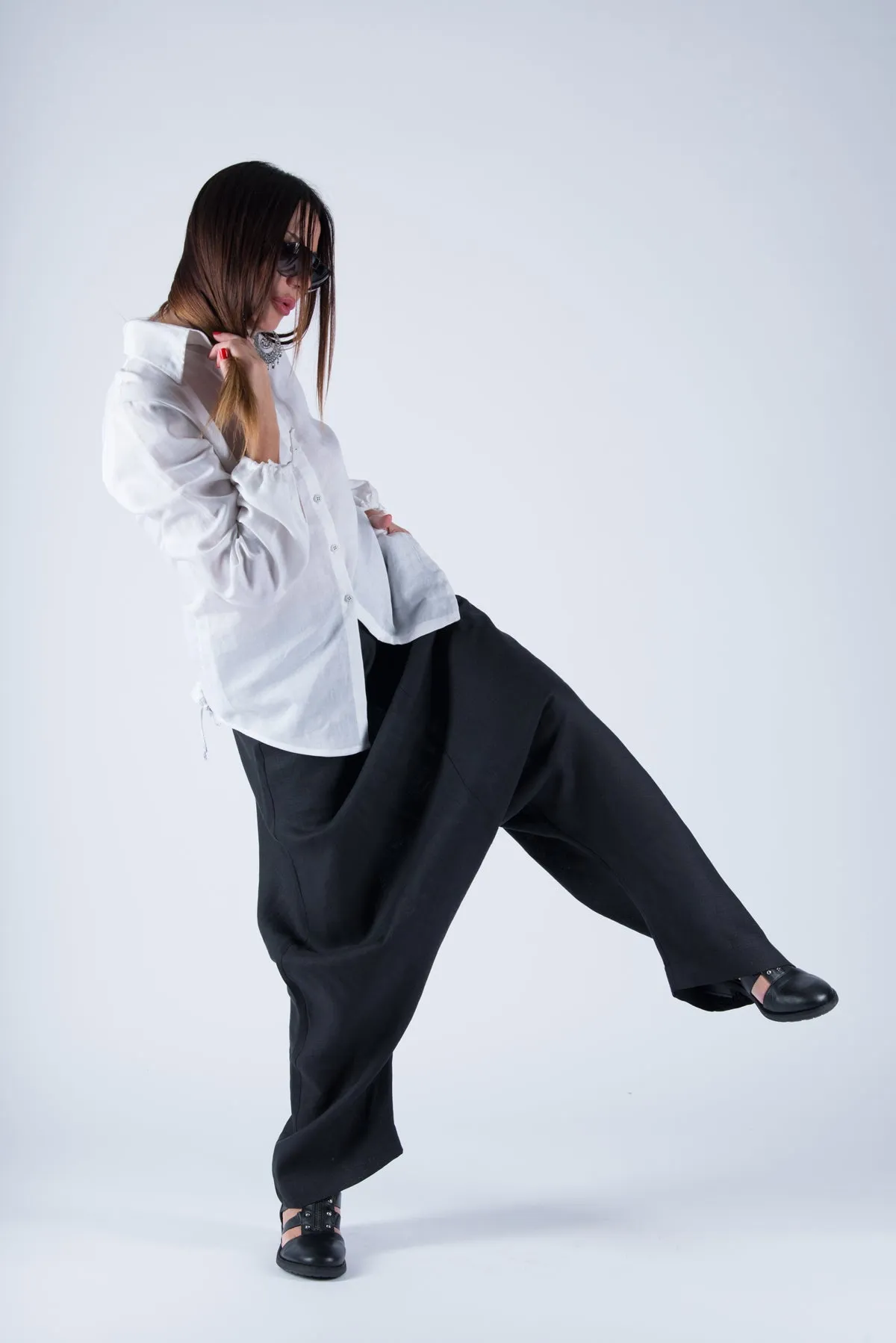 JOANNA Linen Harem Pants