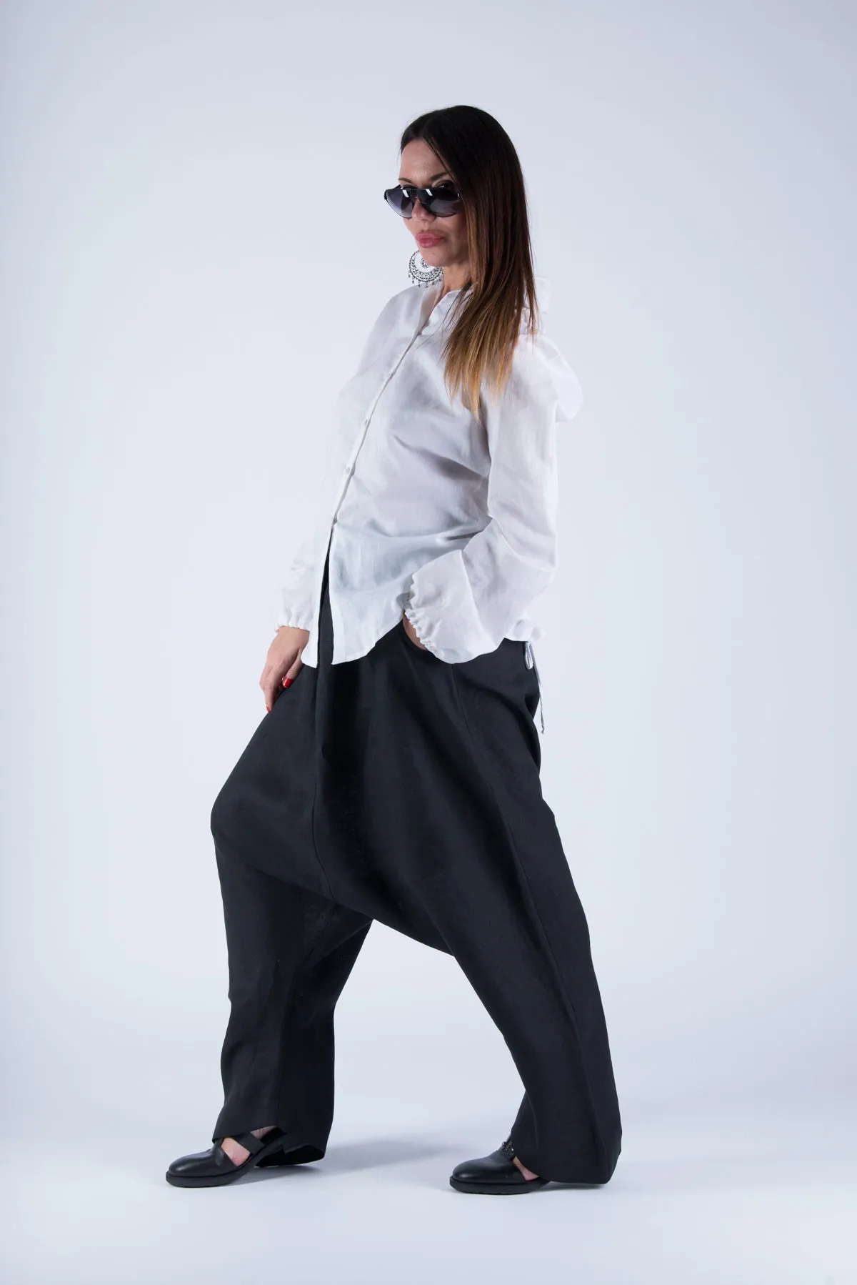 JOANNA Linen Harem Pants