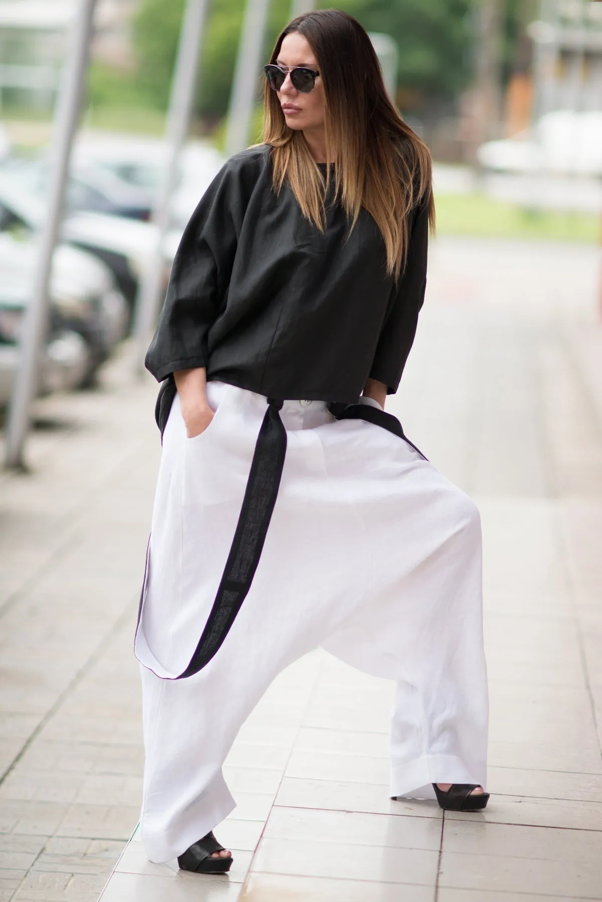 JOANNA Linen Harem Pants