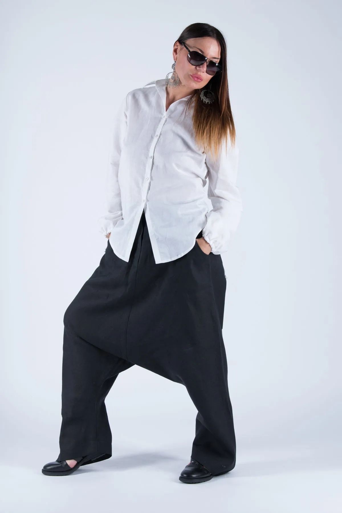 JOANNA Linen Harem Pants