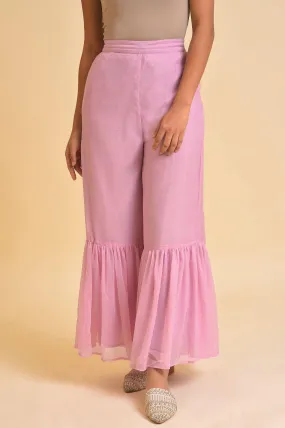 Light Purple Solid Flared Sharara