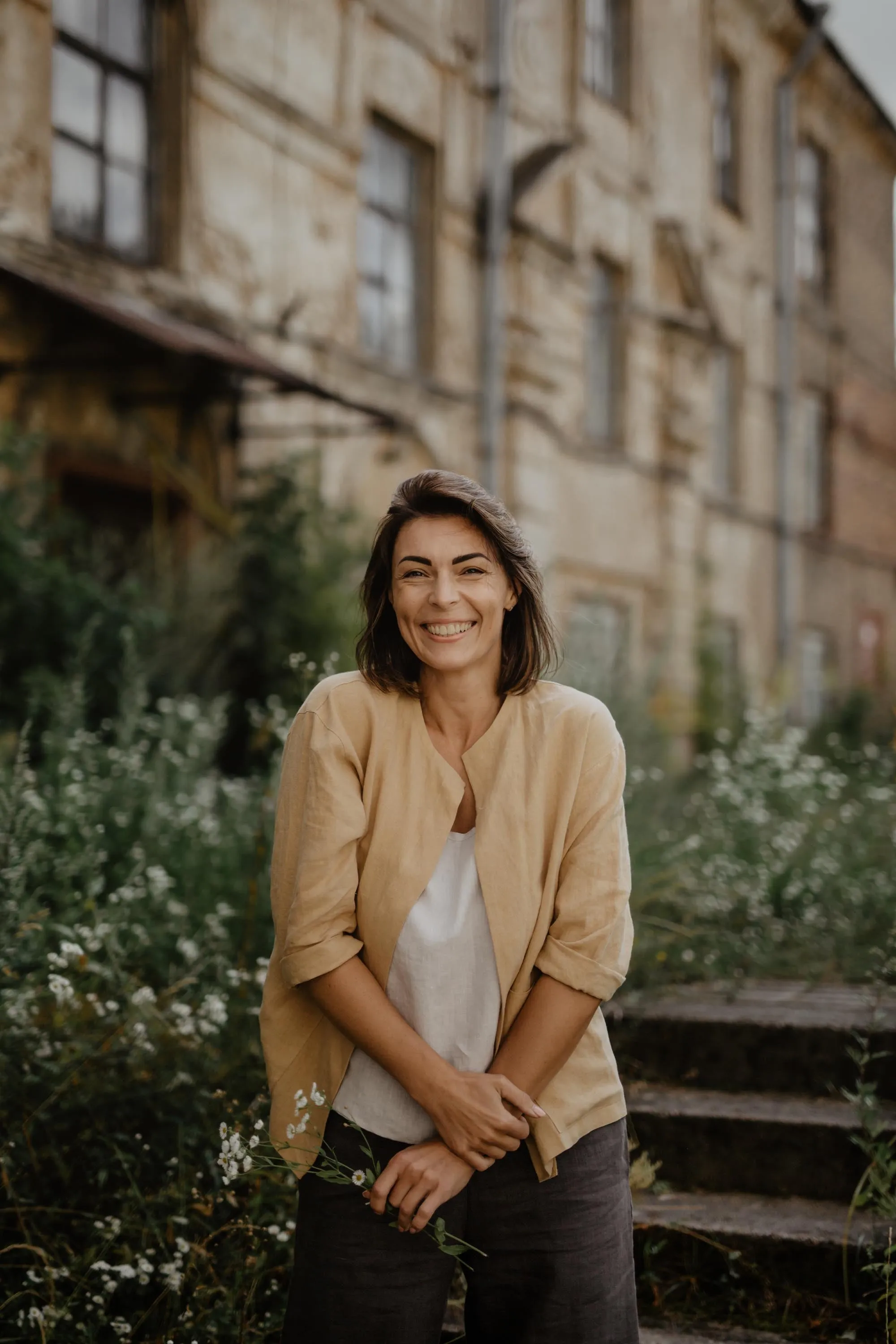 Linen oversized jacket Kyiv by AmourLinen
