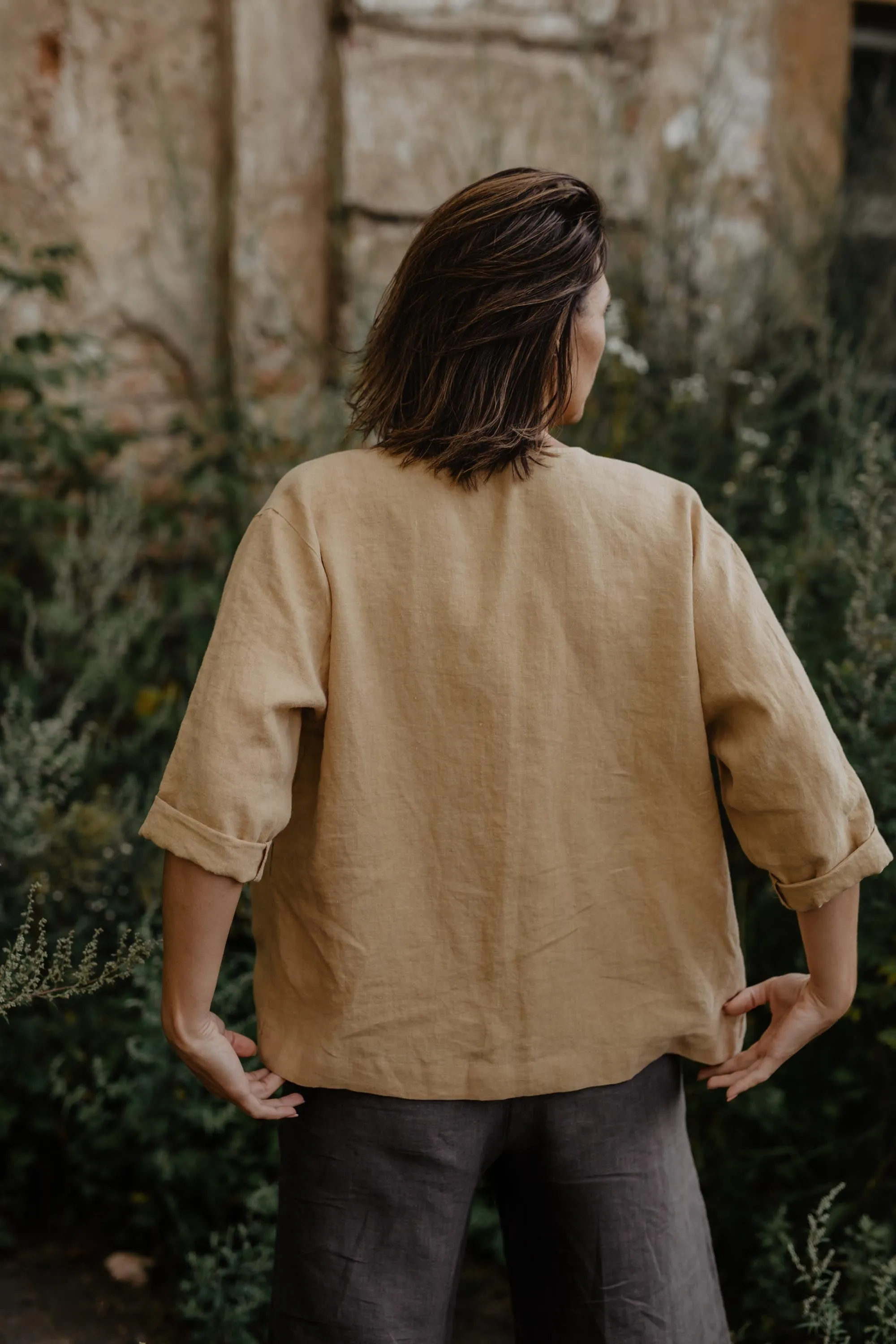 Linen oversized jacket Kyiv by AmourLinen