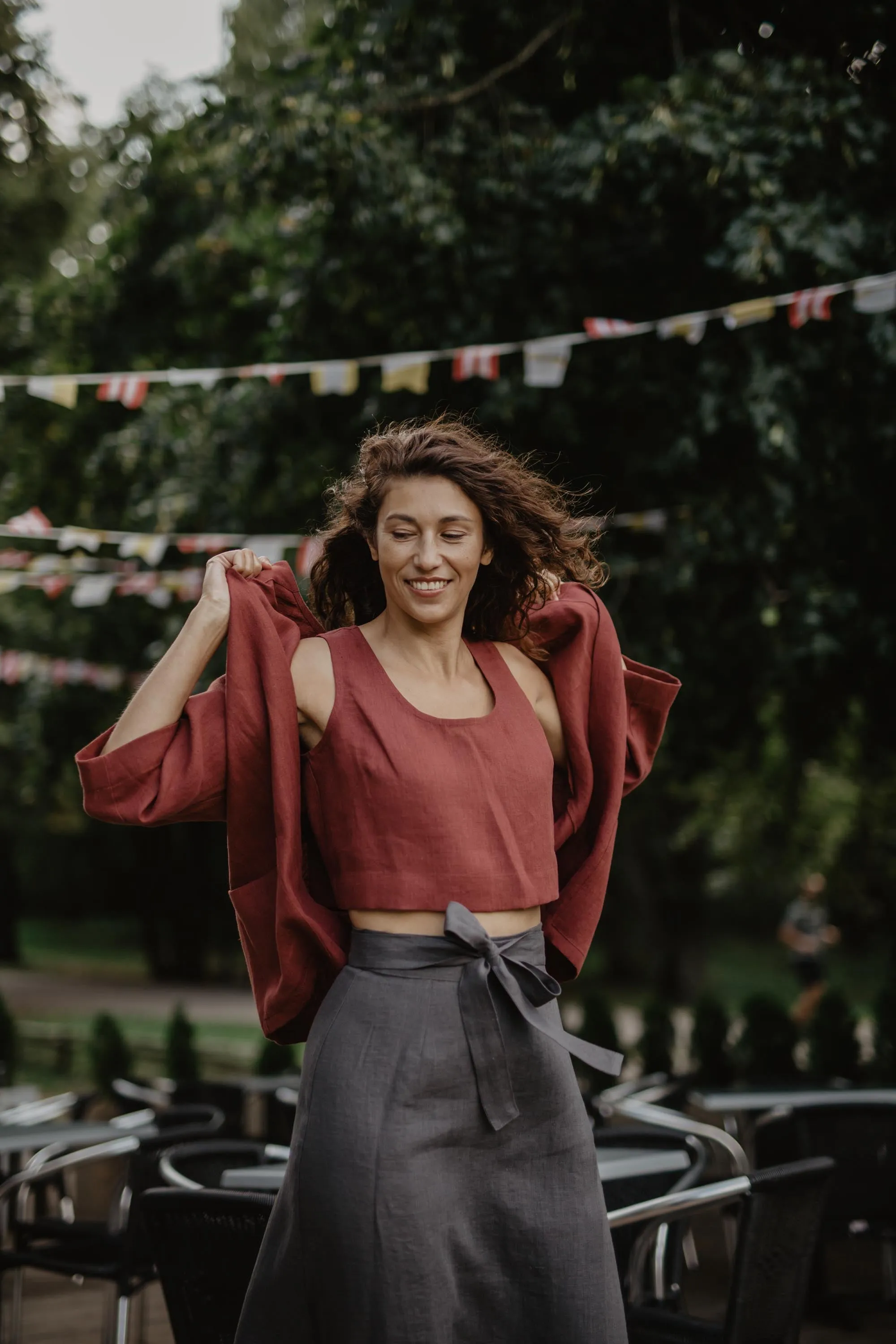 Linen oversized jacket Kyiv by AmourLinen