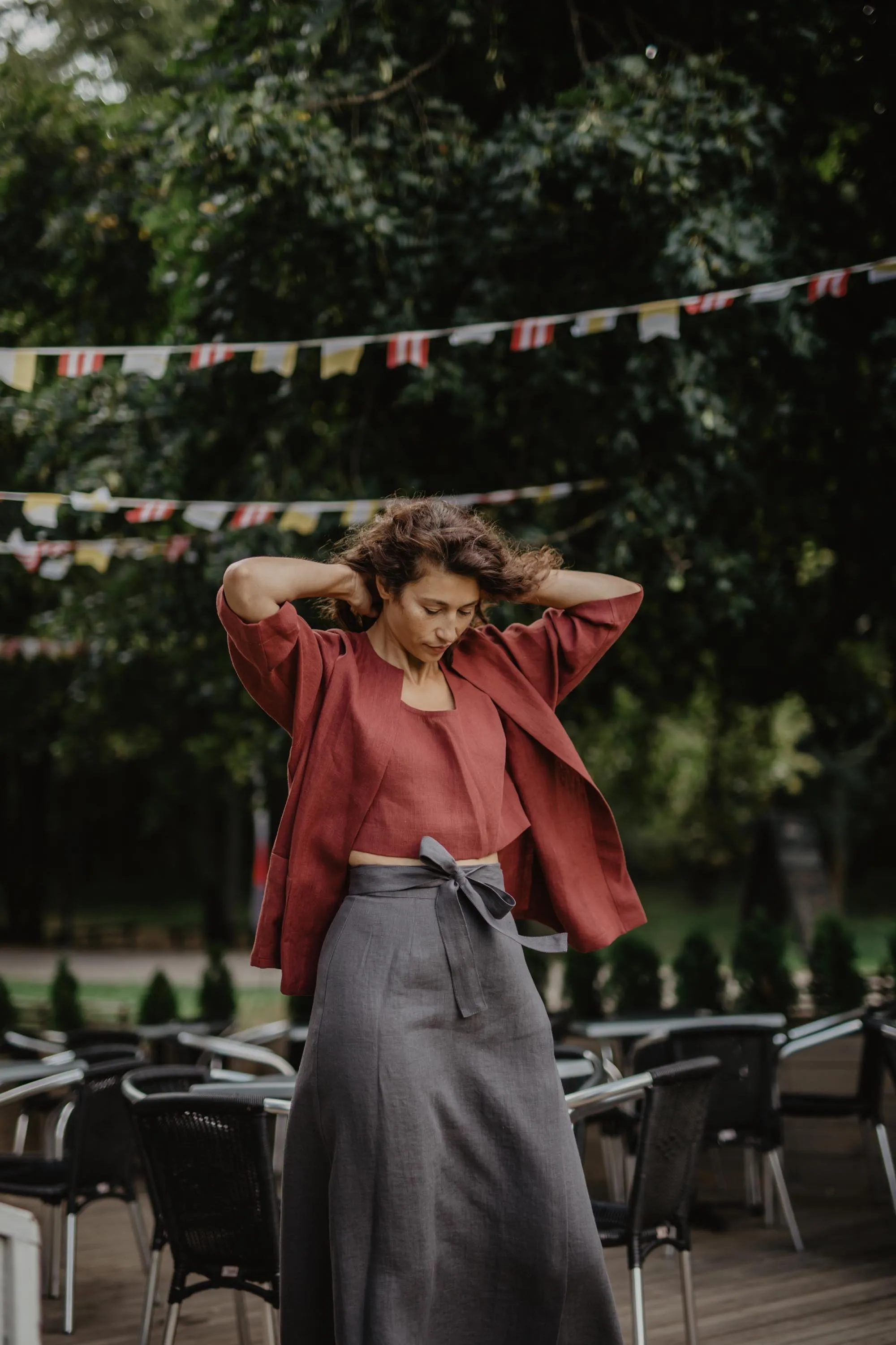 Linen oversized jacket Kyiv by AmourLinen