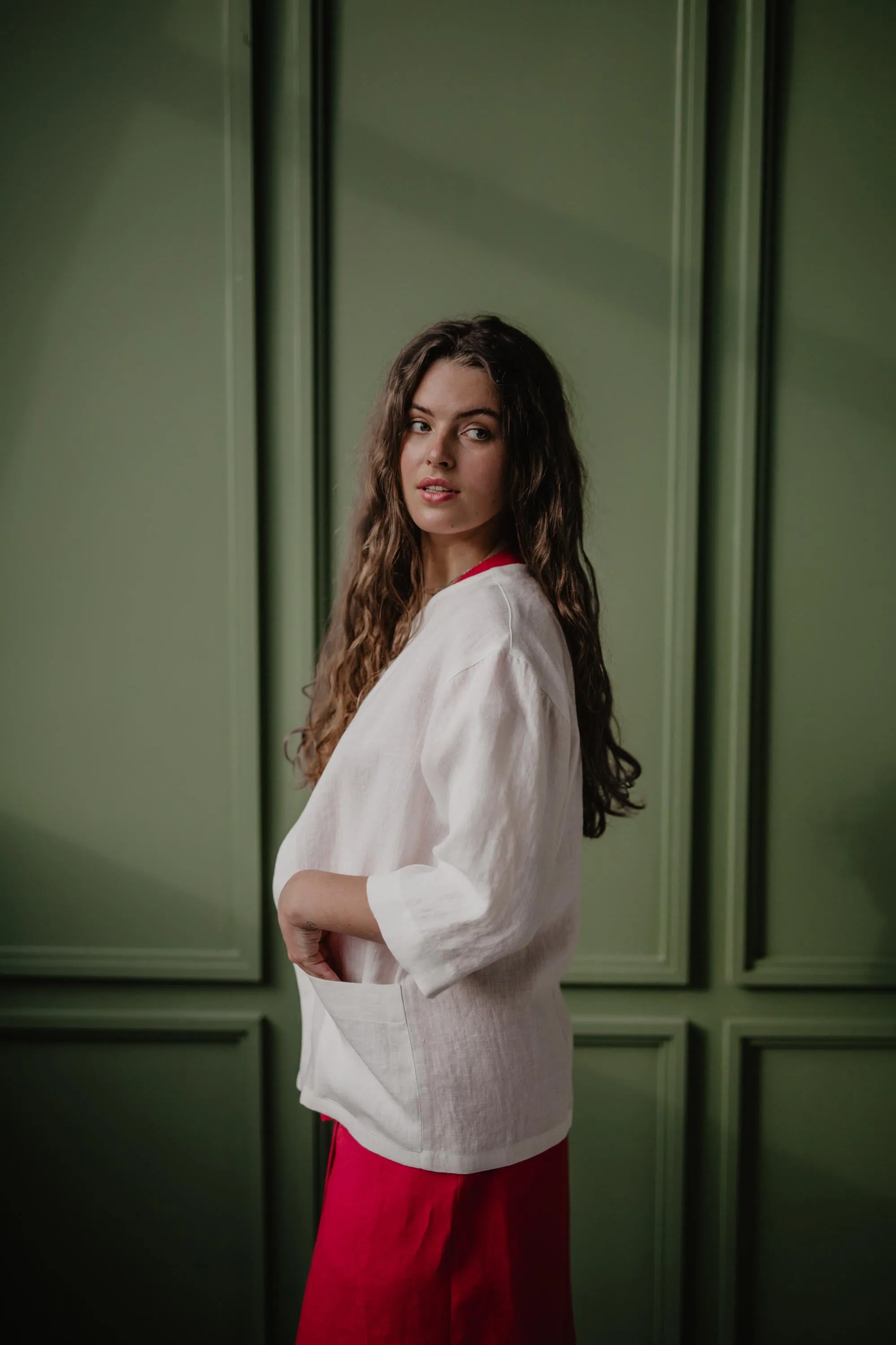 Linen oversized jacket Kyiv by AmourLinen