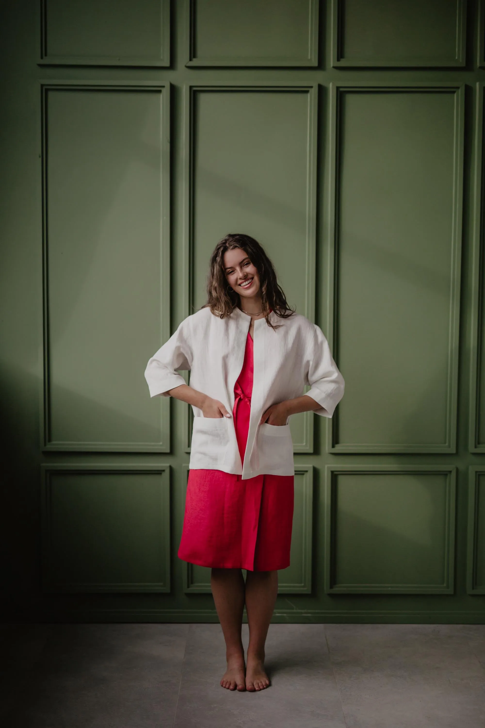 Linen oversized jacket Kyiv by AmourLinen