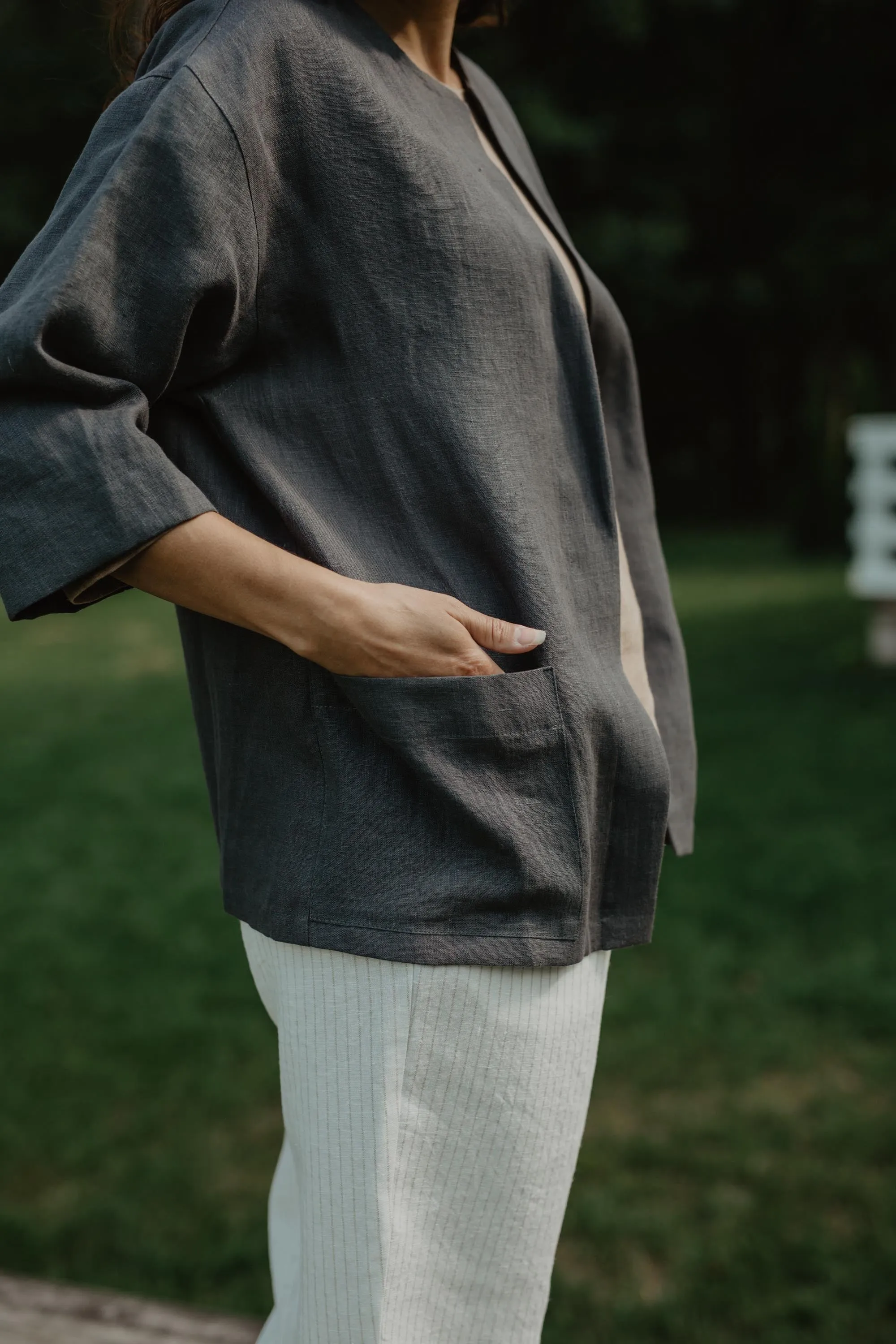 Linen oversized jacket Kyiv by AmourLinen