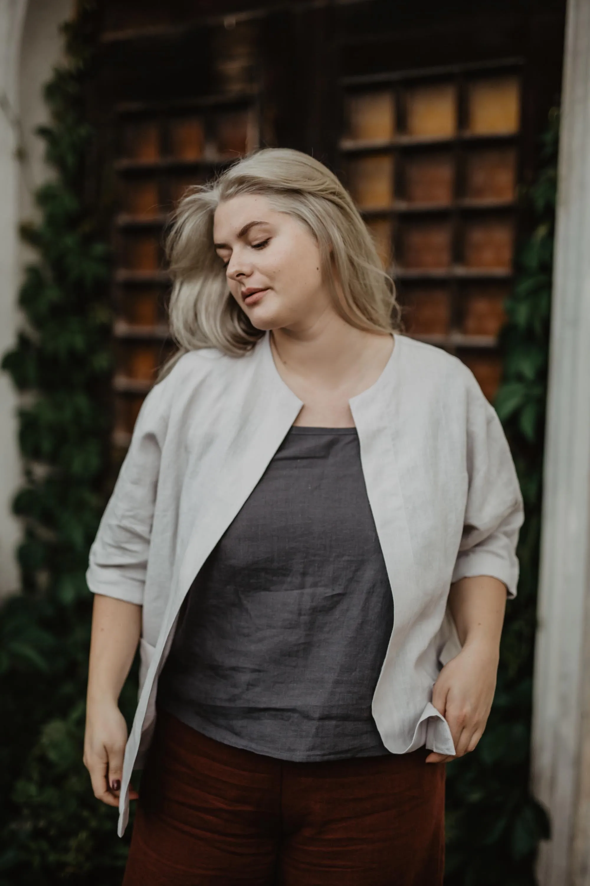 Linen oversized jacket Kyiv by AmourLinen