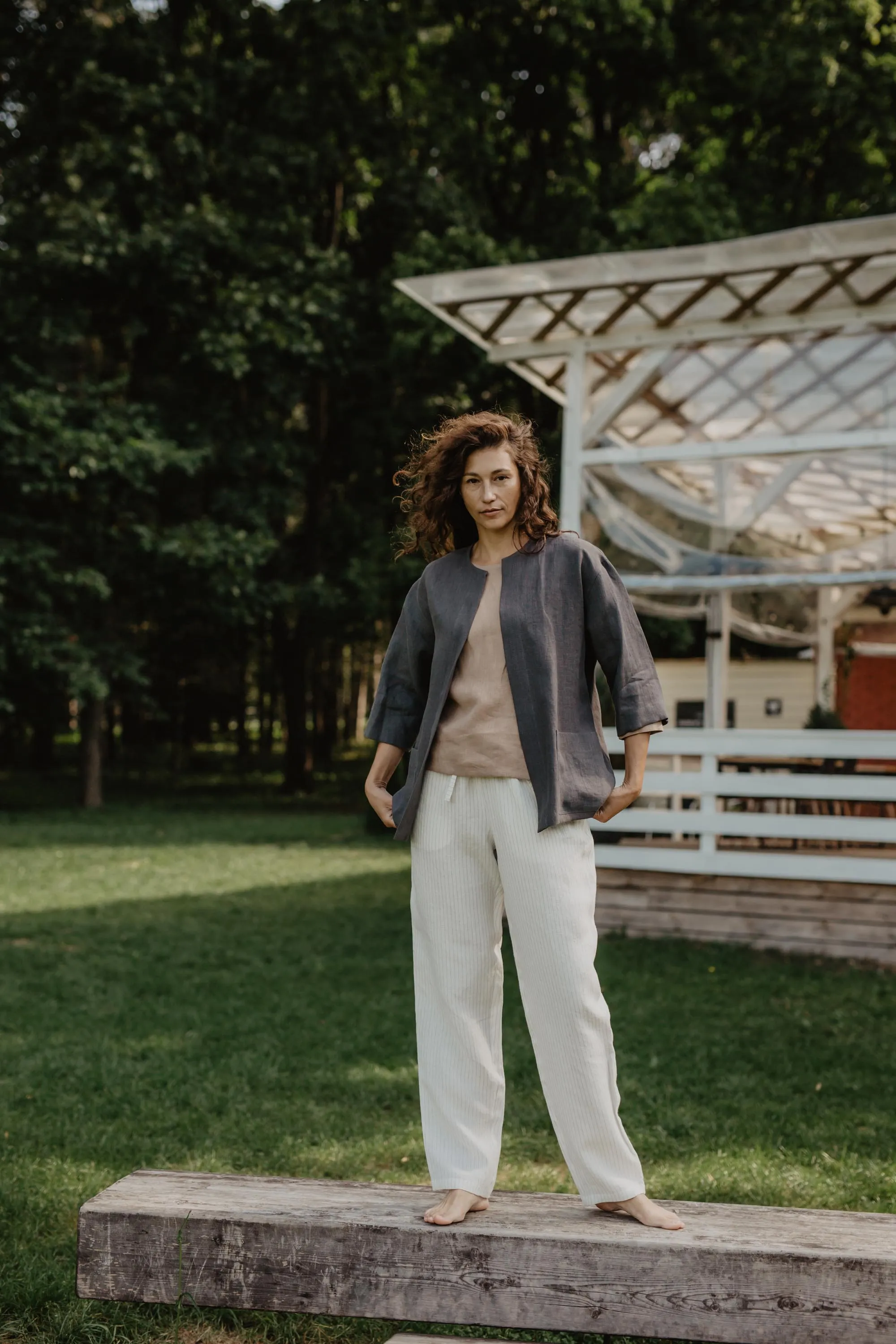 Linen oversized jacket Kyiv by AmourLinen