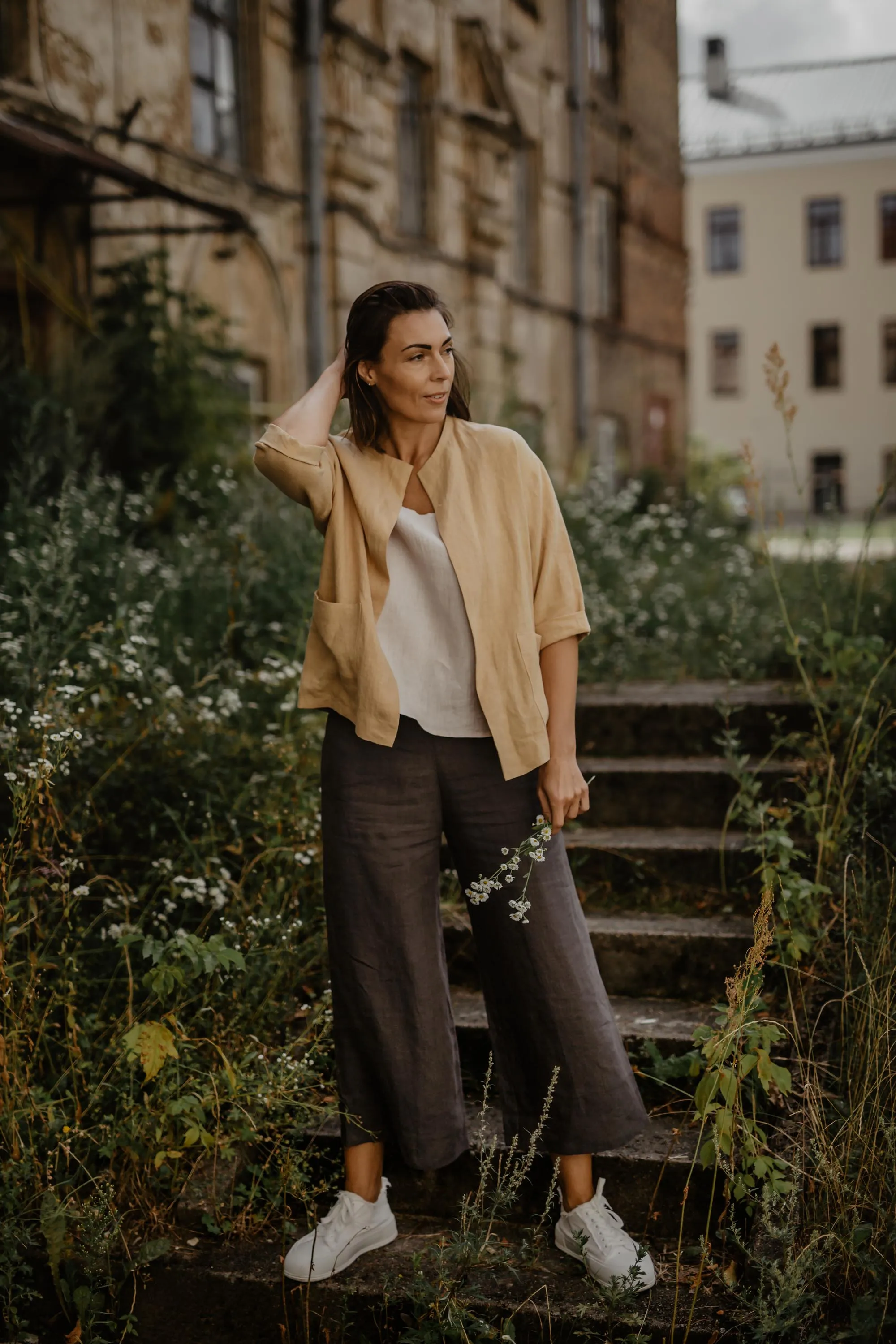 Linen oversized jacket Kyiv by AmourLinen