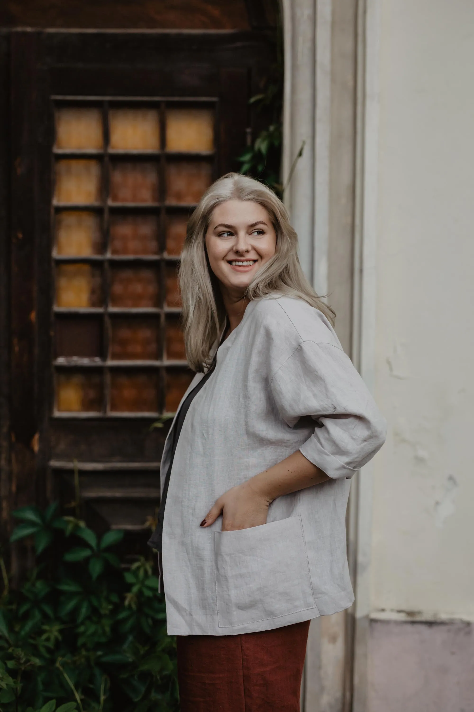 Linen oversized jacket Kyiv by AmourLinen