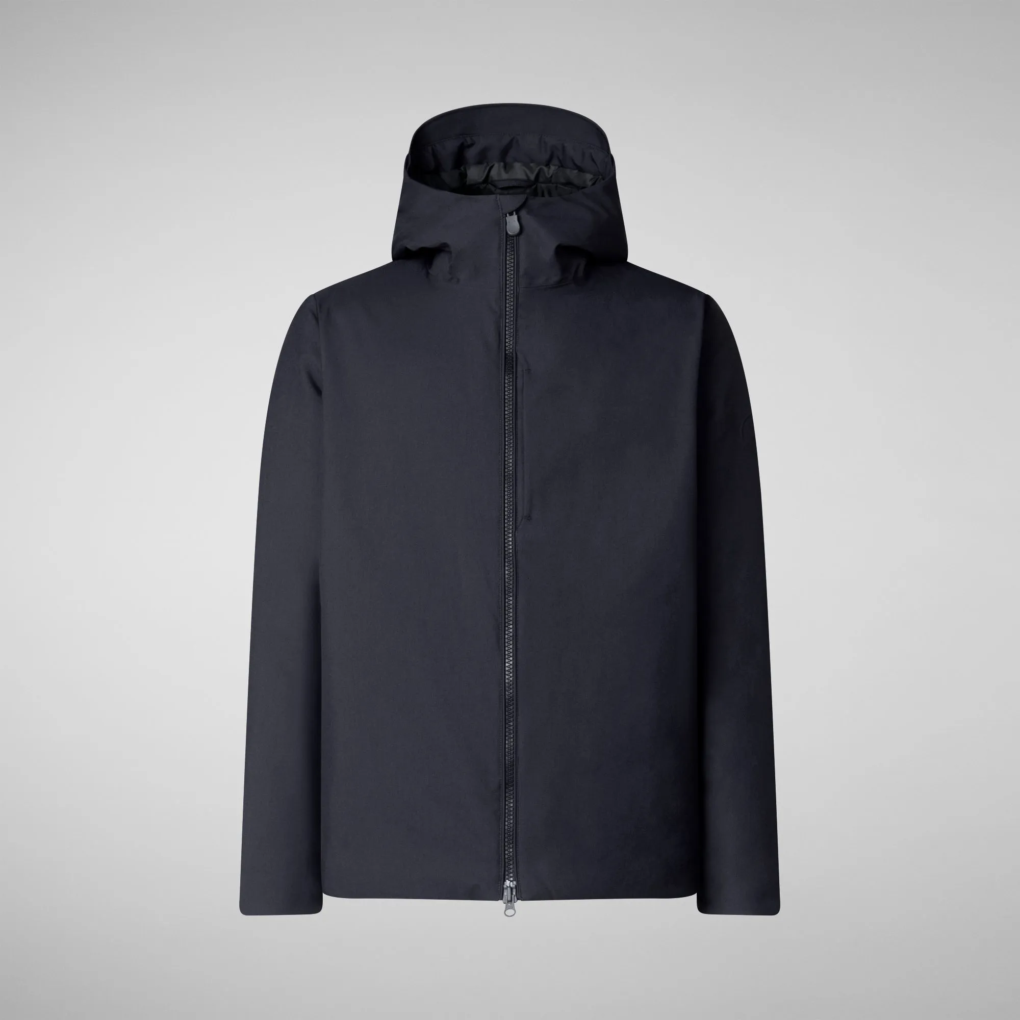 Men's animal free hooded jacket Barnaby in BLUE BLACK