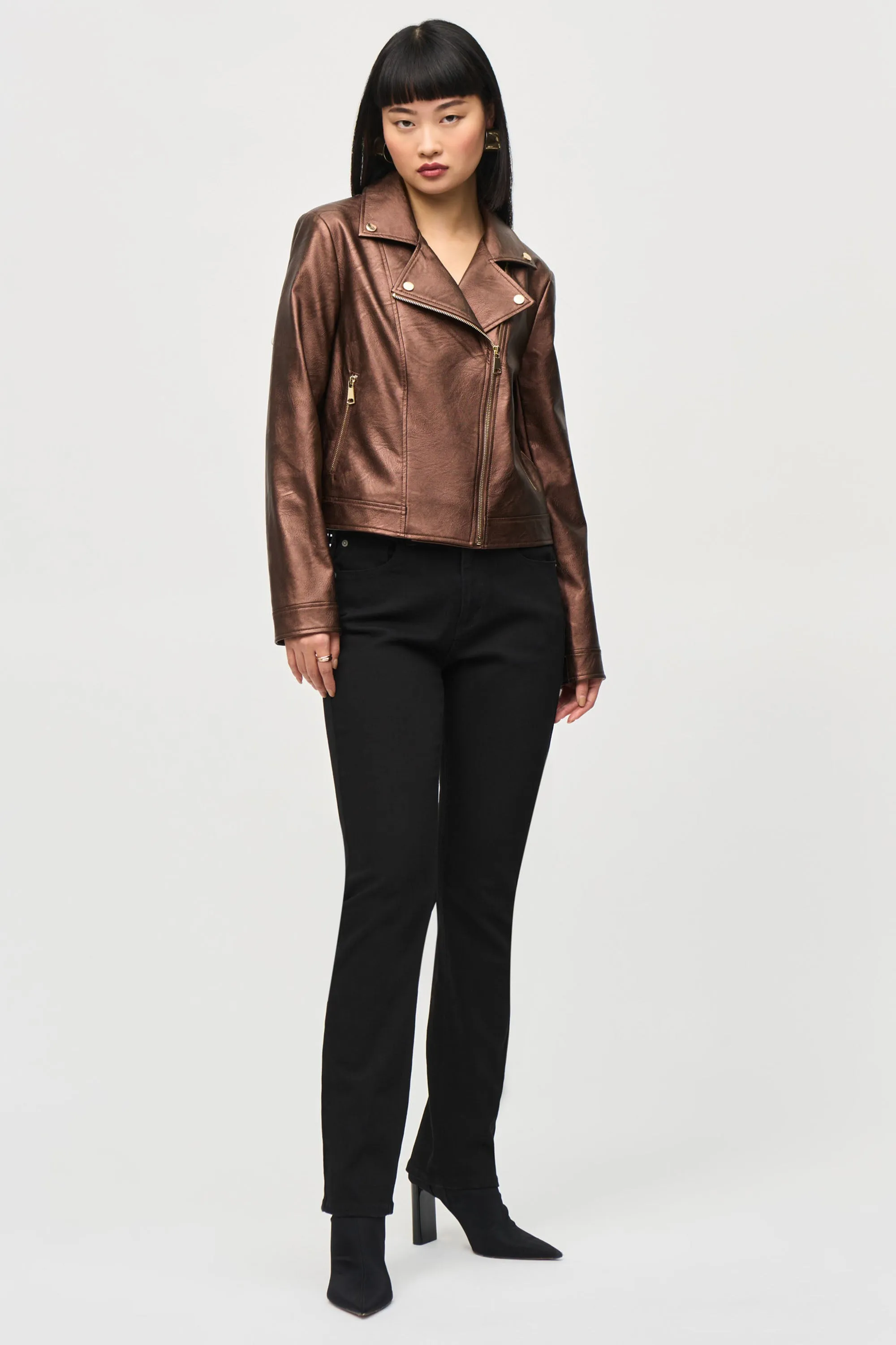 METALLIC MOTO JACKET