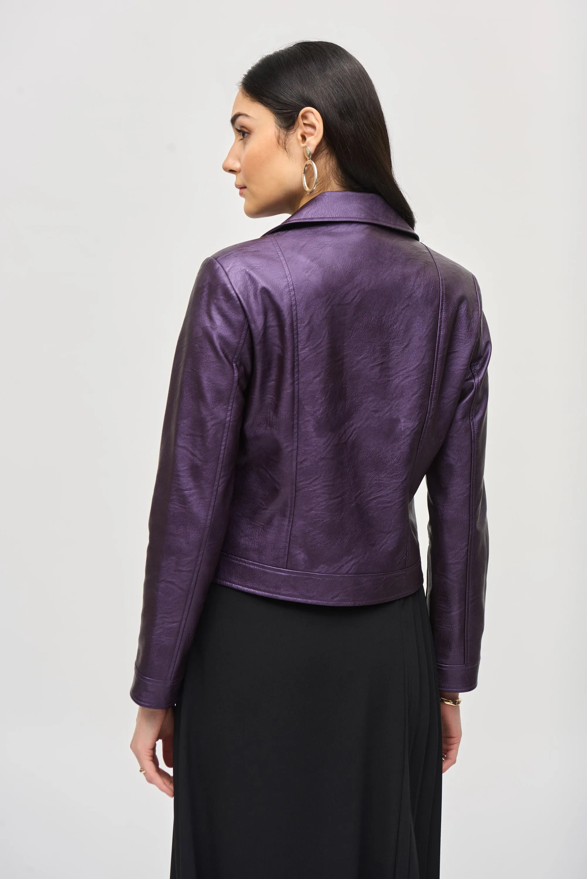 METALLIC MOTO JACKET